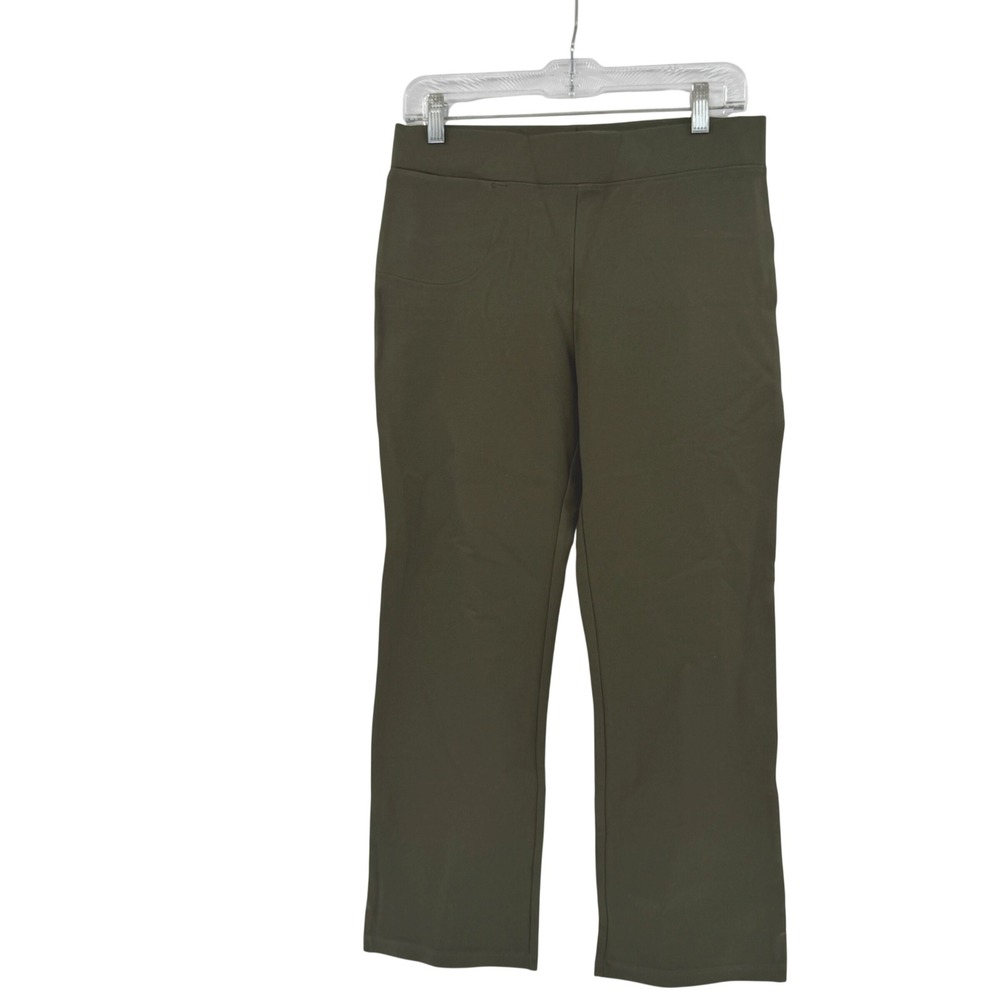 Quince Ultra-Stretch Ponte Kick Flare Pant Olive Green LB57713-DKBIZ01-8622 M - Picture 3 of 8